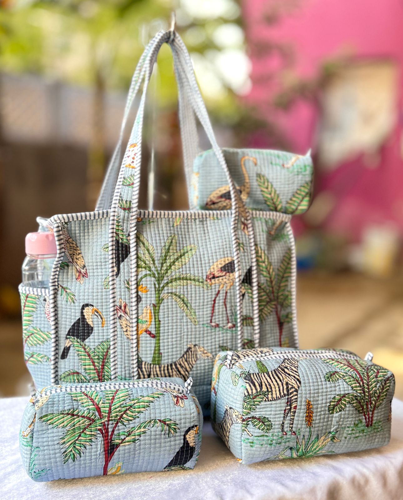 Toucan quilted combo set