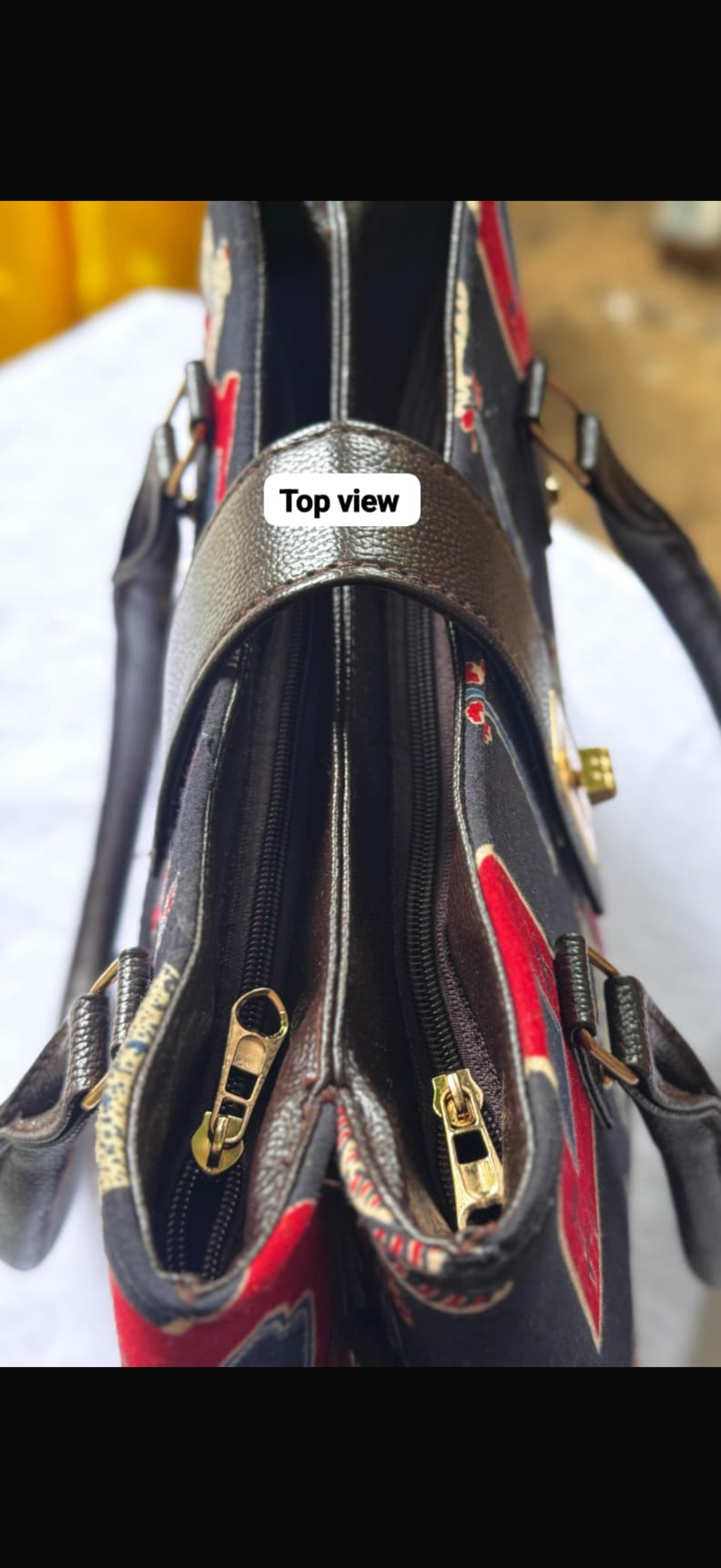 Paisley python tote cum sling