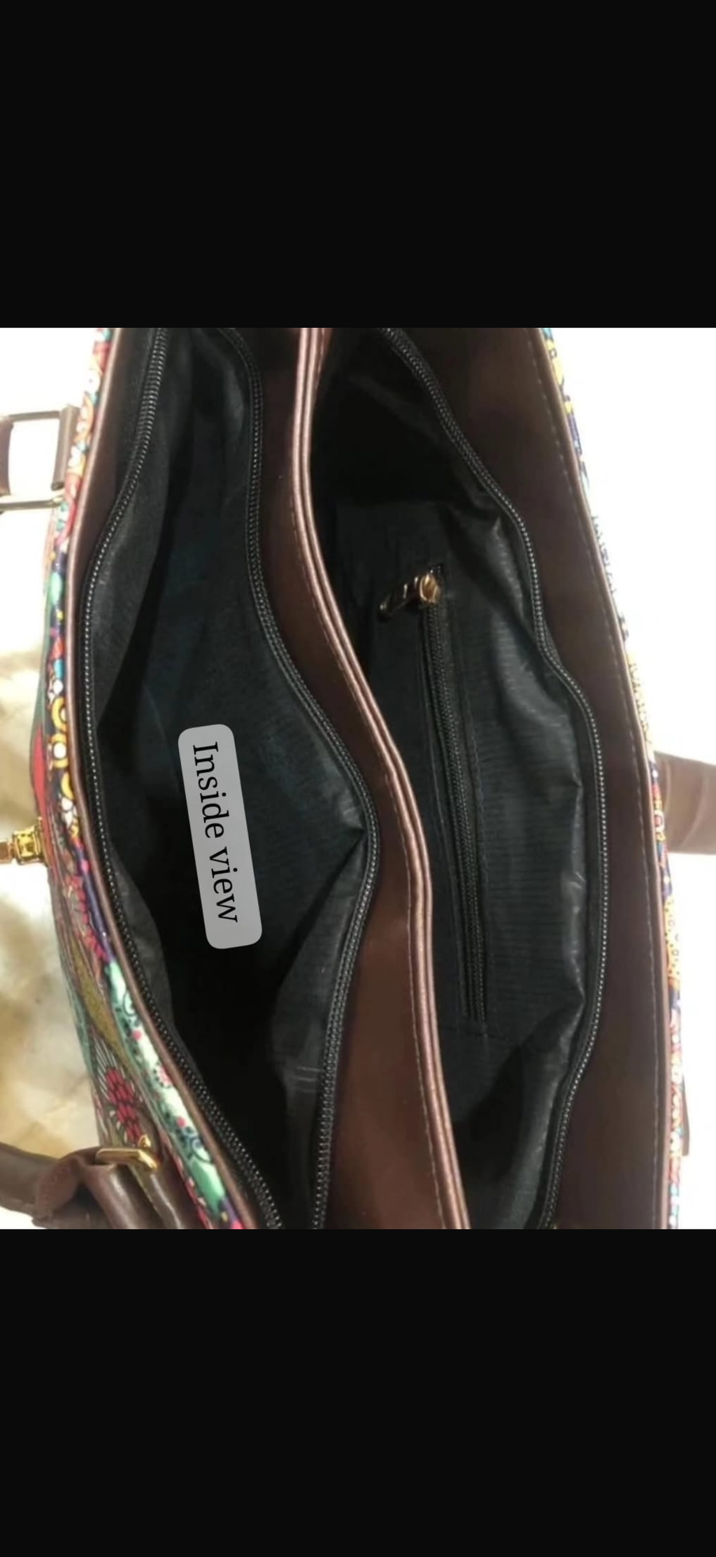 Paisley python tote cum sling