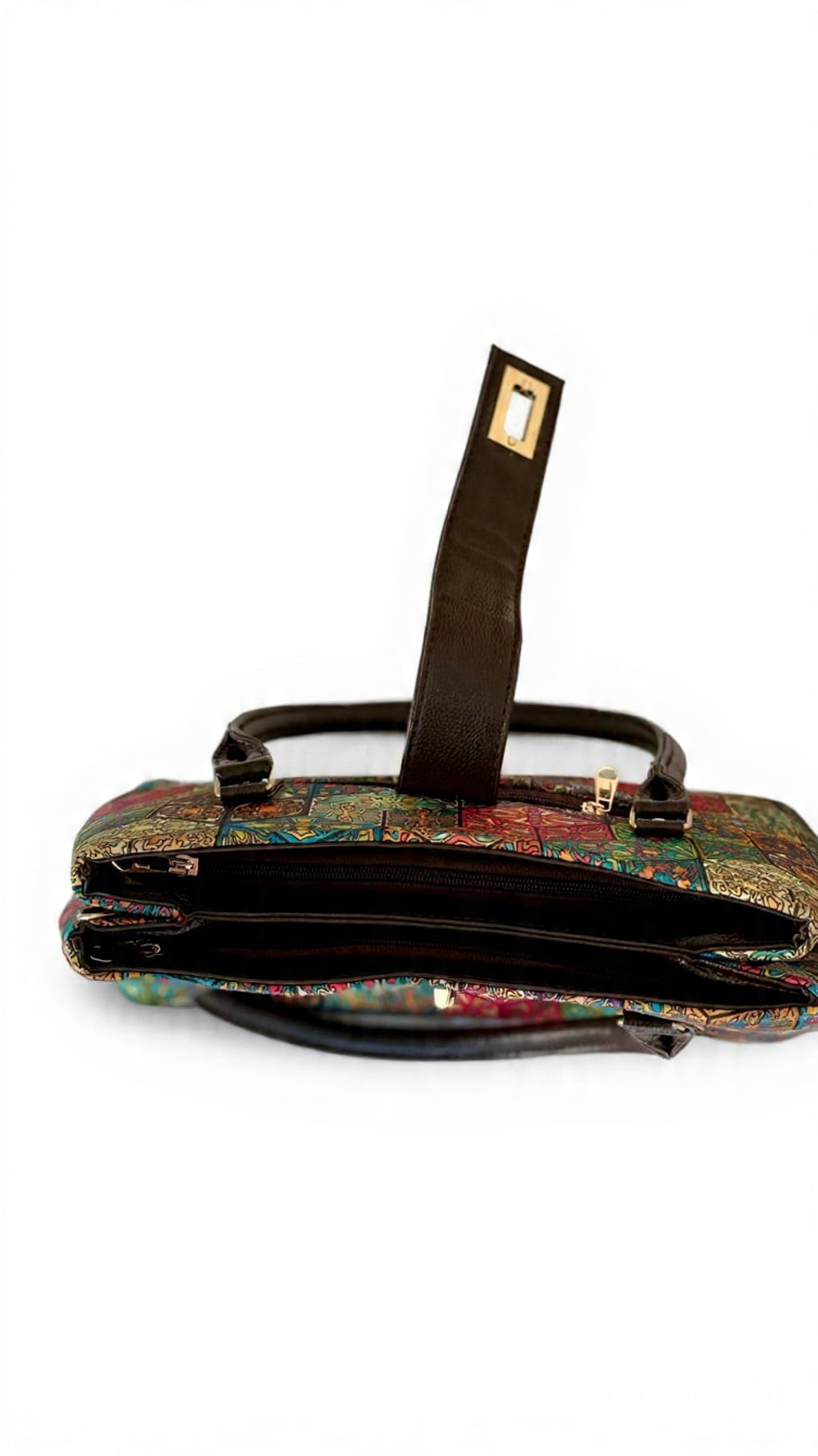 Geometric python tote cum sling