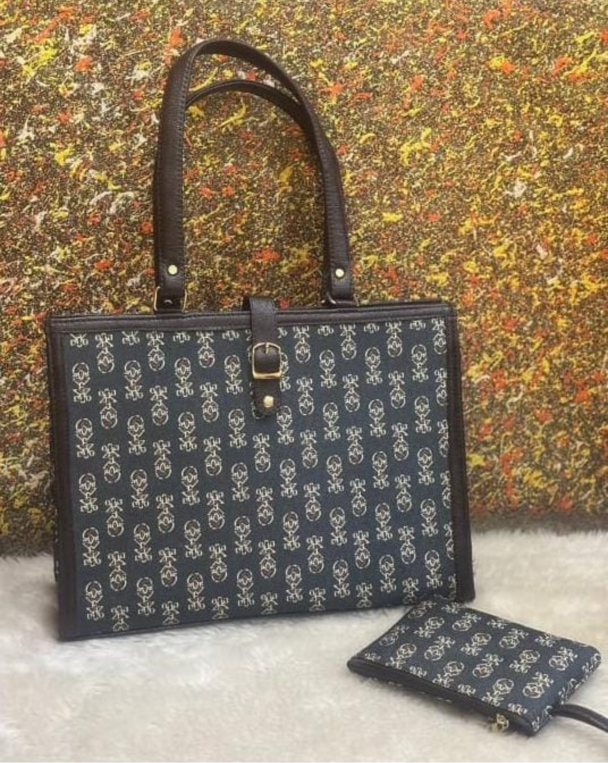 Fleur-de-lis joy tote office bag