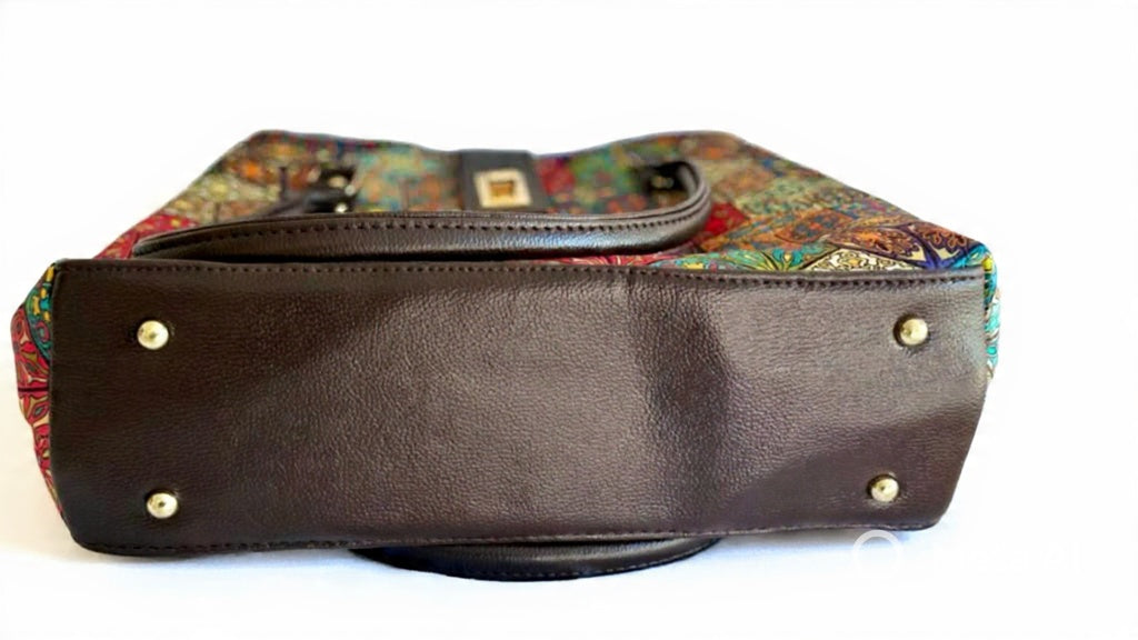 Geometric python tote cum sling