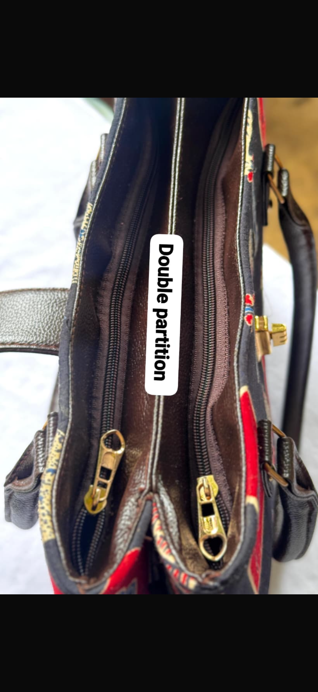 Paisley python tote cum sling