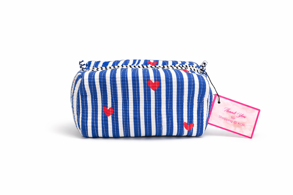 Blue hearts quilted combo set