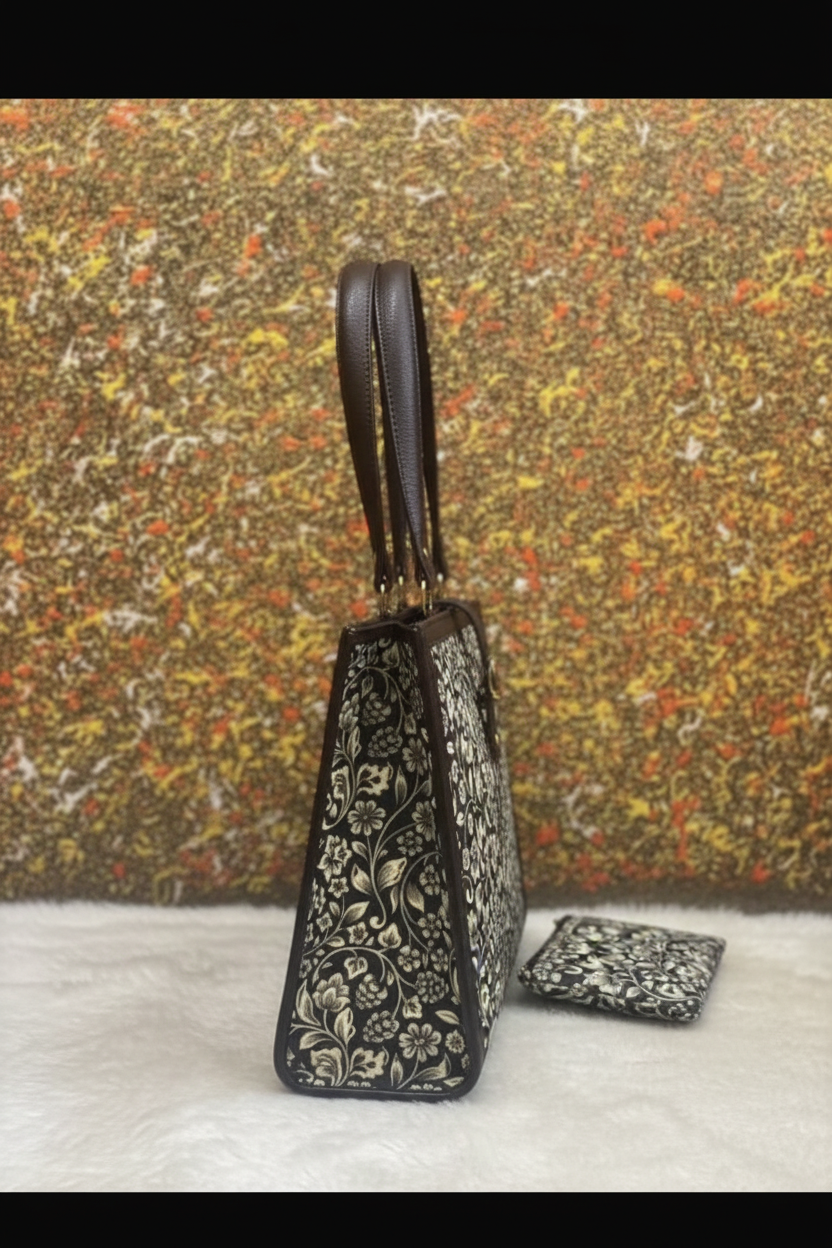 Damask joy tote office bag