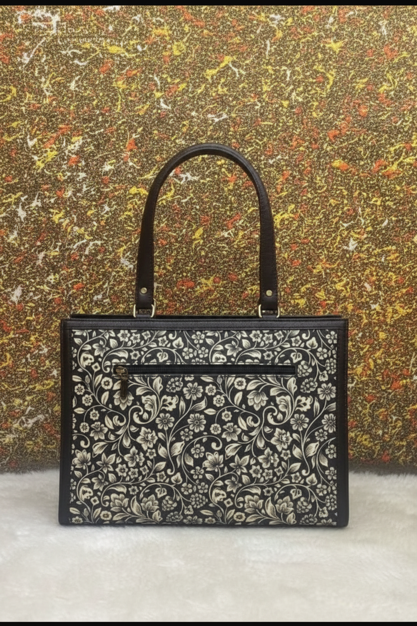 Damask joy tote office bag