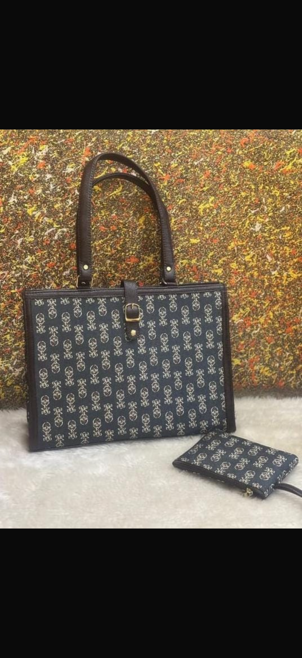 Fleur-de-lis joy tote office bag