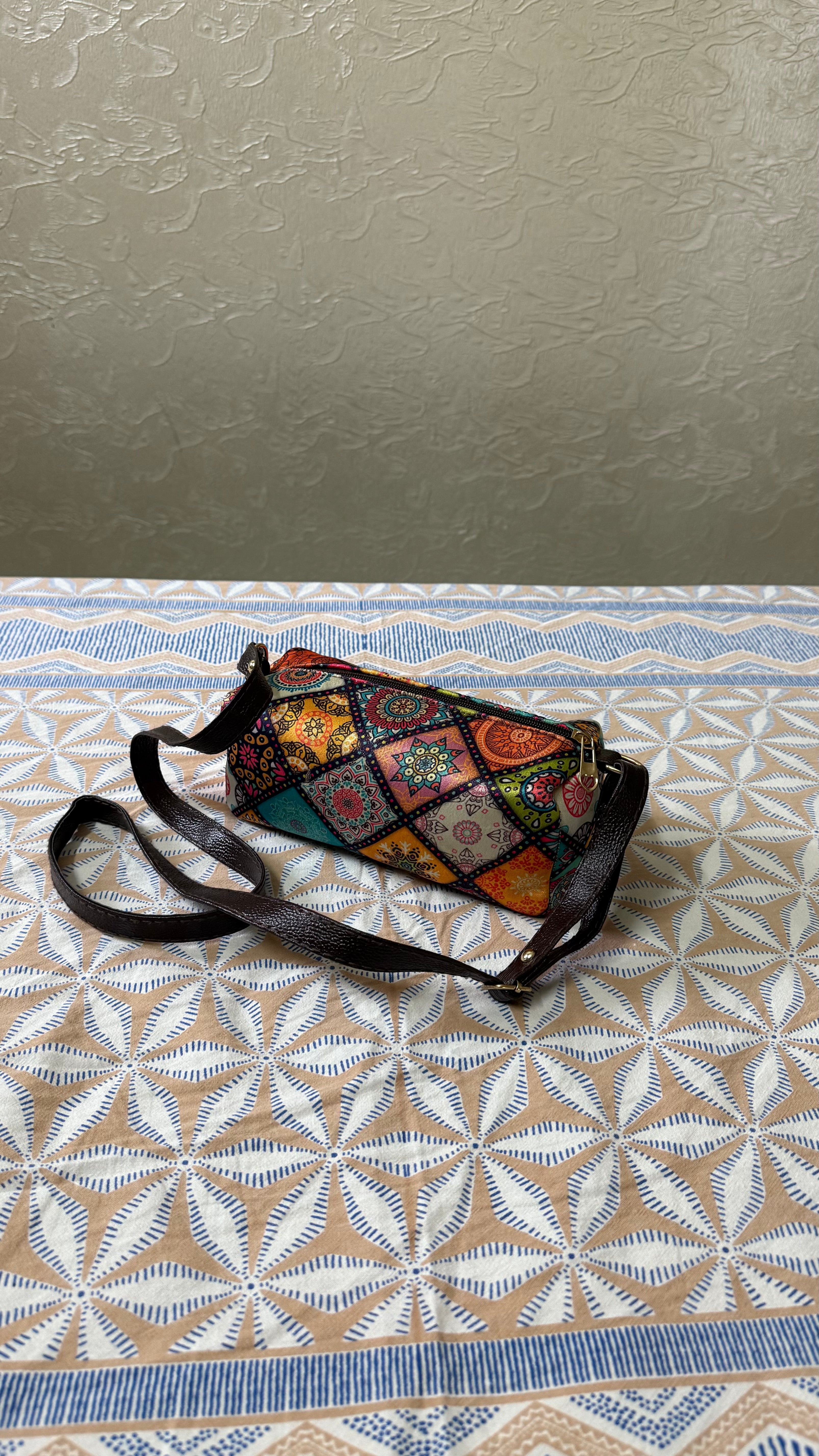 geometric crossbody bag